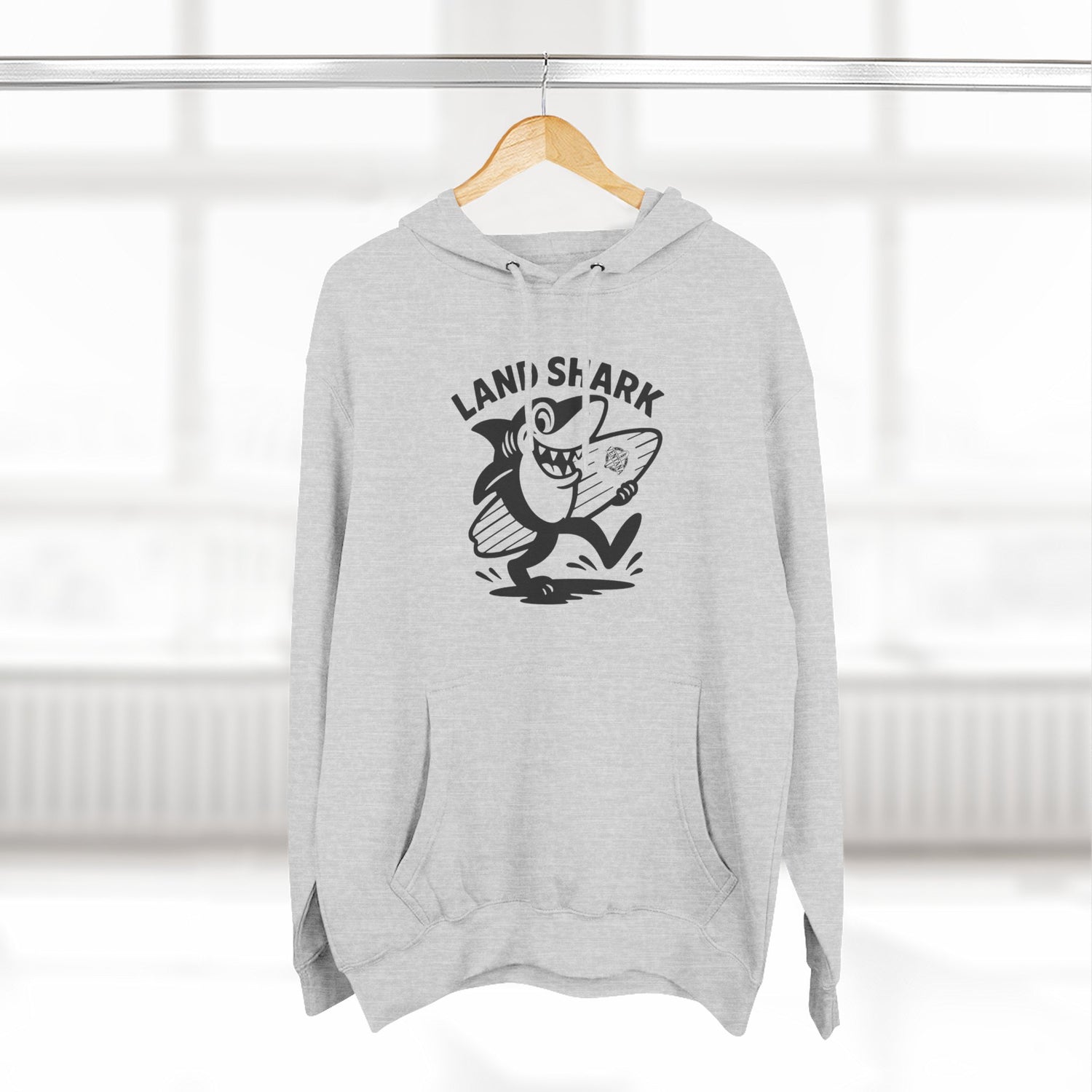 Land Shark Unisex - Pull-Over Cotton Blend Fleece Hoodie