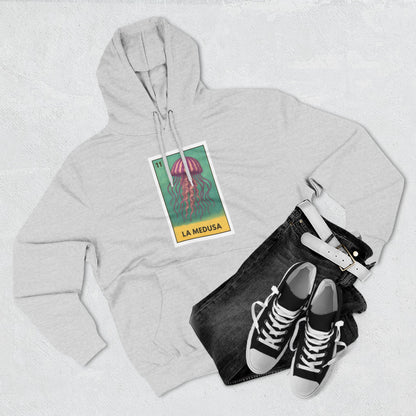Sea Jelly Lotería Unisex - Pull-Over Cotton Blend Fleece Hoodie (La Medusa)