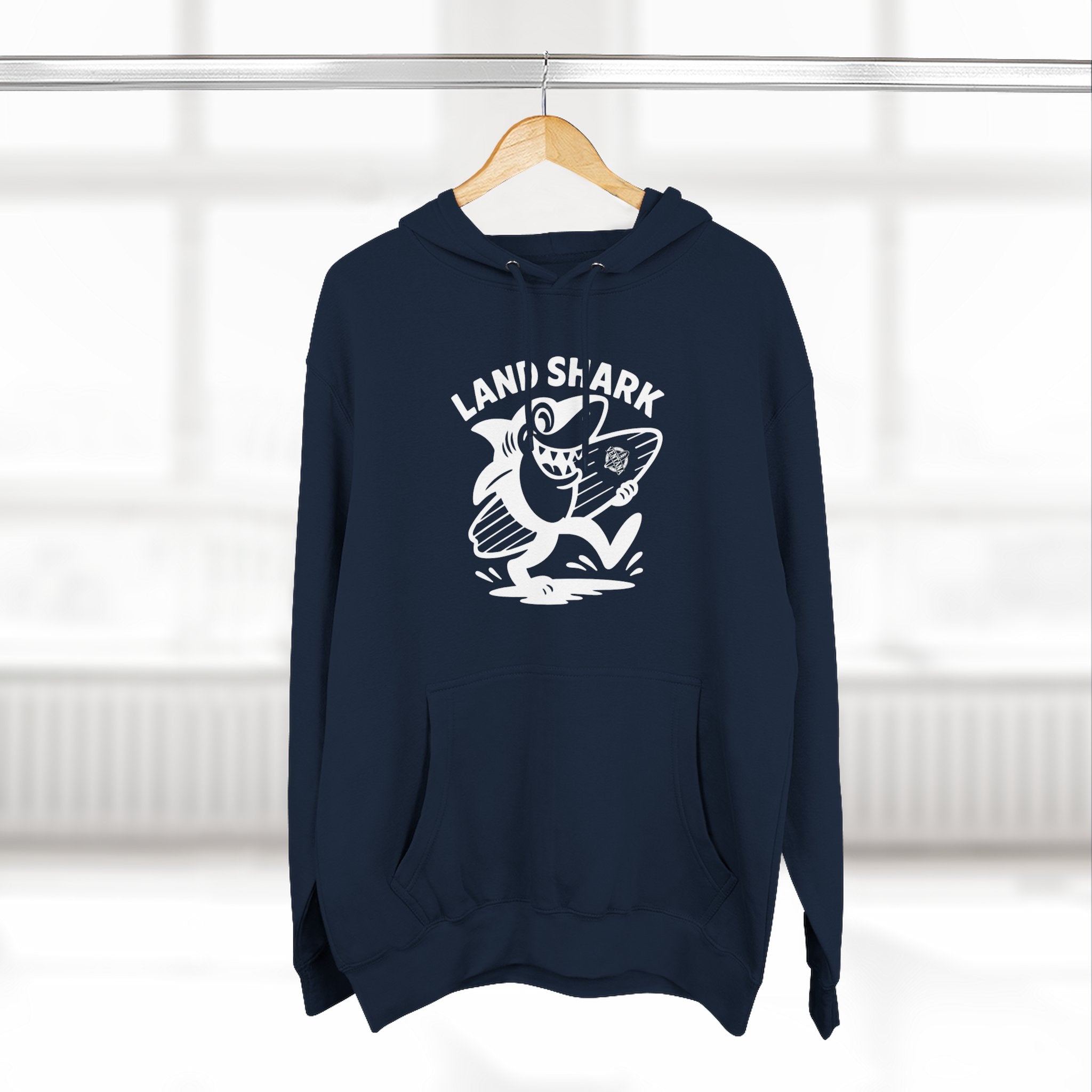 Land Shark Unisex - Pull-Over Cotton Blend Fleece Hoodie