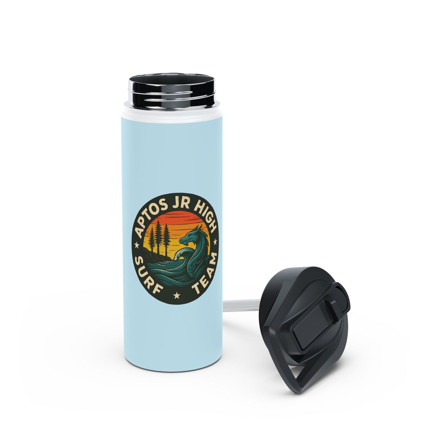Aptos Jr High Surf Team - Stainless Steel Water Bottle