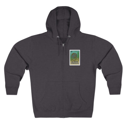 Stingray Lotería Unisex - Zip Cotton Blend Fleece Hoodie (La Raya Venenosa)