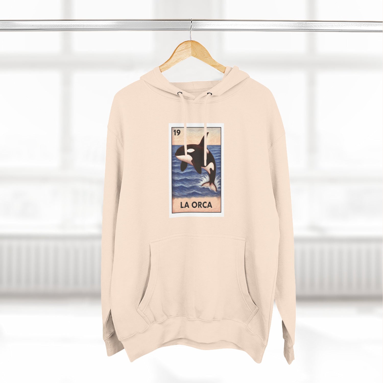Orca Lotería Unisex - Pull-Over Cotton Blend Fleece Hoodie (La Orca)