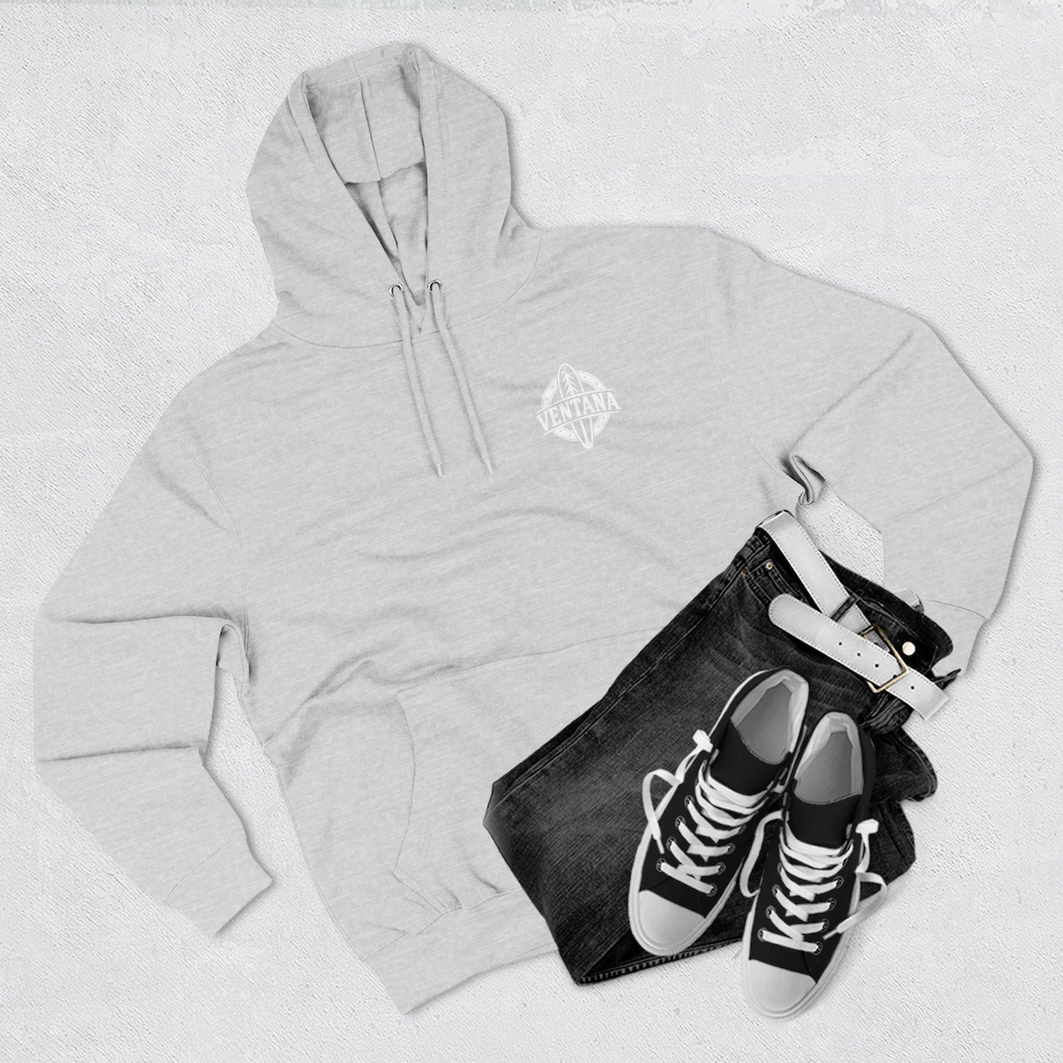 Ventana Surfsquatch by Thiago Bianchini Unisex - Pull-Over Cotton Blend Fleece Hoodie