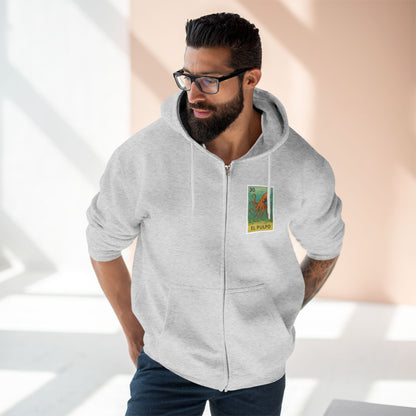 Octopus Lotería Unisex - Zip Cotton Blend Fleece Hoodie (El Pulpo)