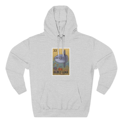Sunfish Lotería Unisex - Pull-Over Cotton Blend Fleece Hoodie (El Pez Luna)