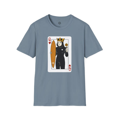 Queen of Hearts Surfer Unisex - U.S. Cotton T-Shirt