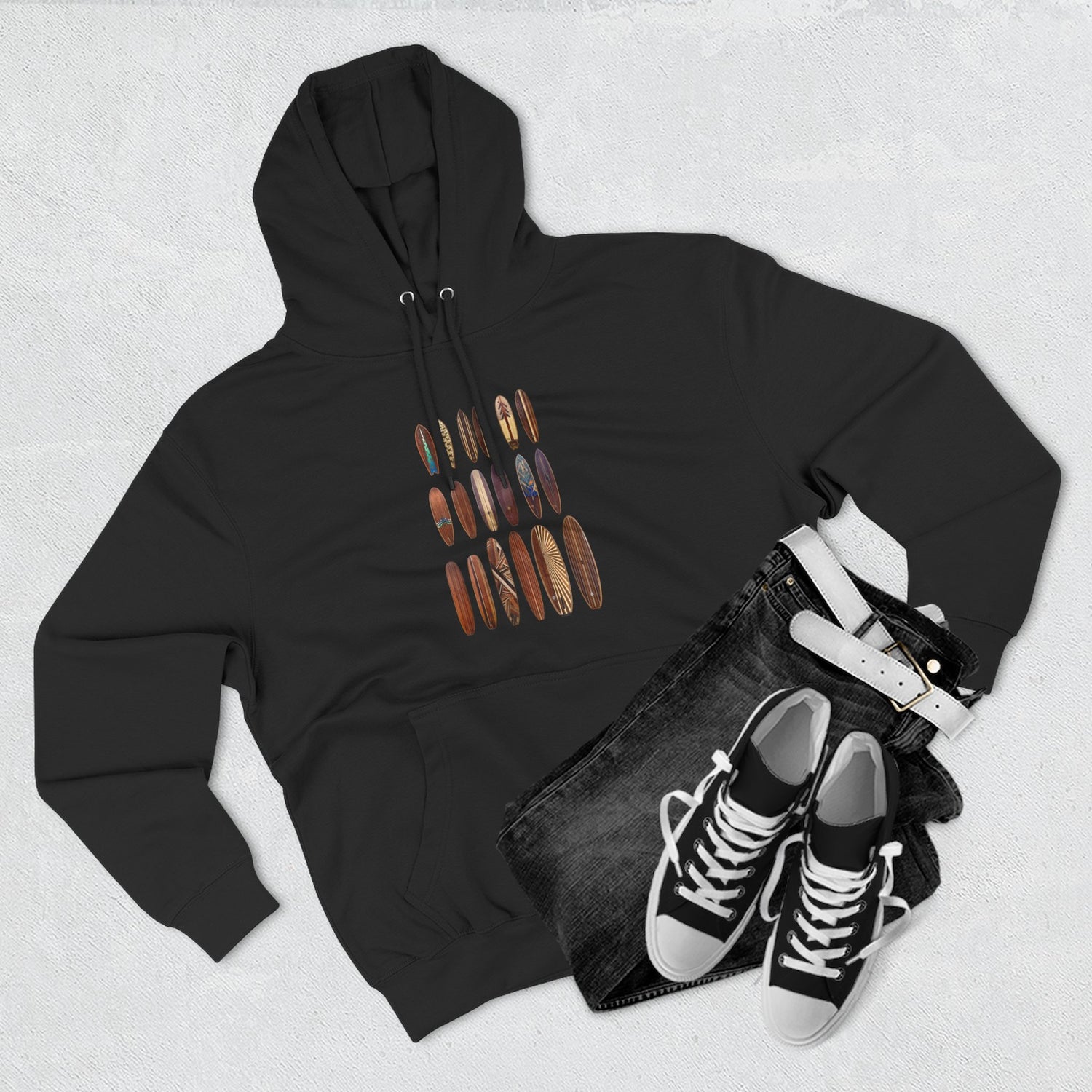 Ventana Wooden Surfboards Unisex - Pull-Over Cotton Blend Fleece Hoodie