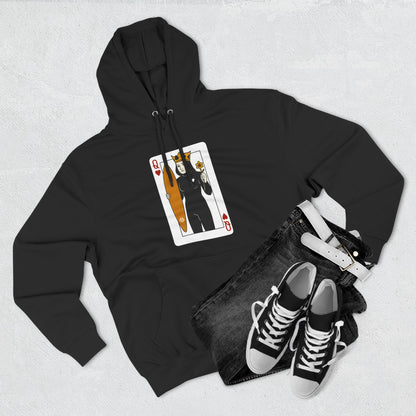 Queen of Hearts Surfer Unisex - Pull-Over Cotton Blend Fleece Hoodie