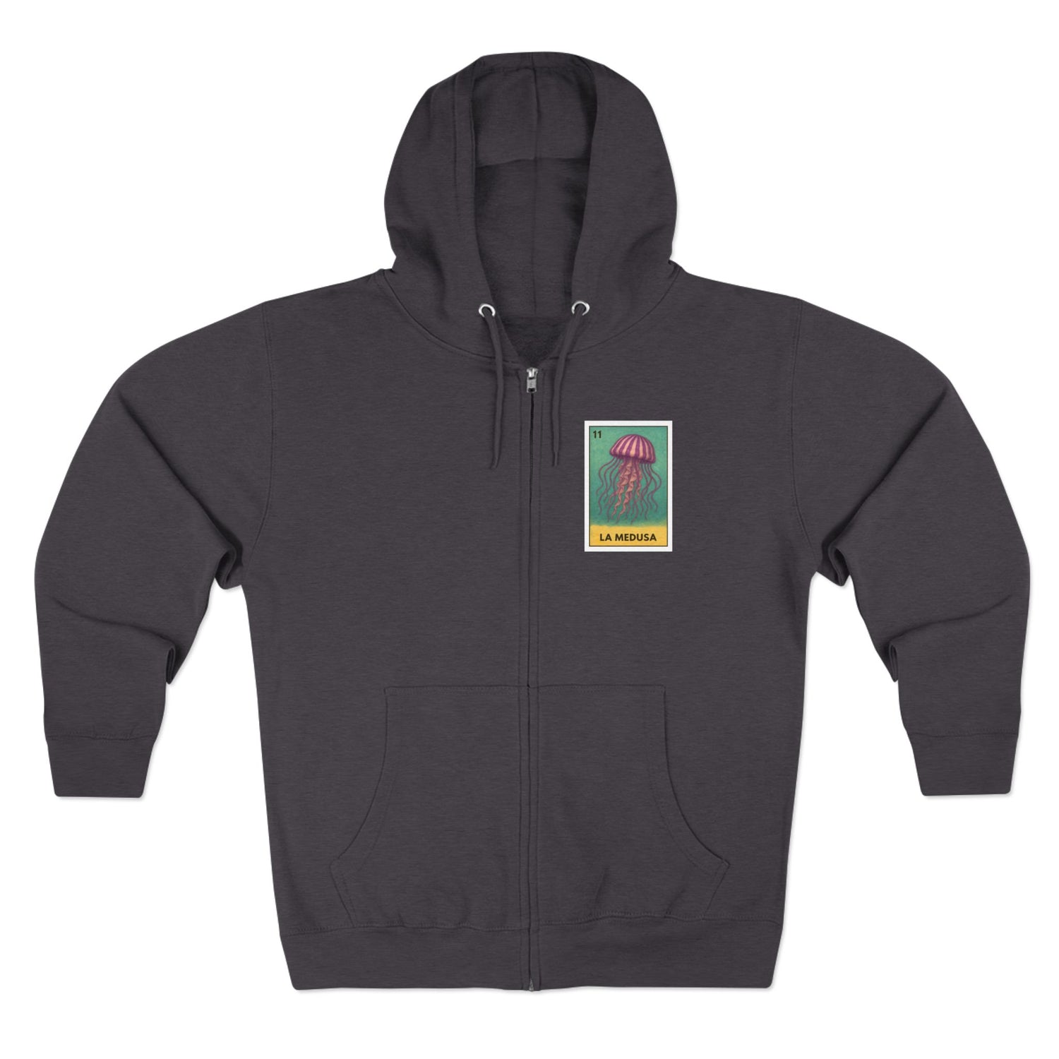 Sea Jelly Lotería Unisex - Zip Cotton Blend Fleece Hoodie (La Medusa)