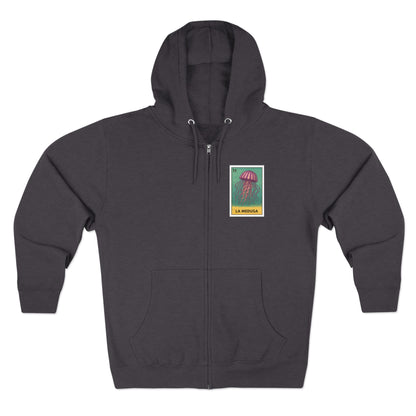Sea Jelly Lotería Unisex - Zip Cotton Blend Fleece Hoodie (La Medusa)