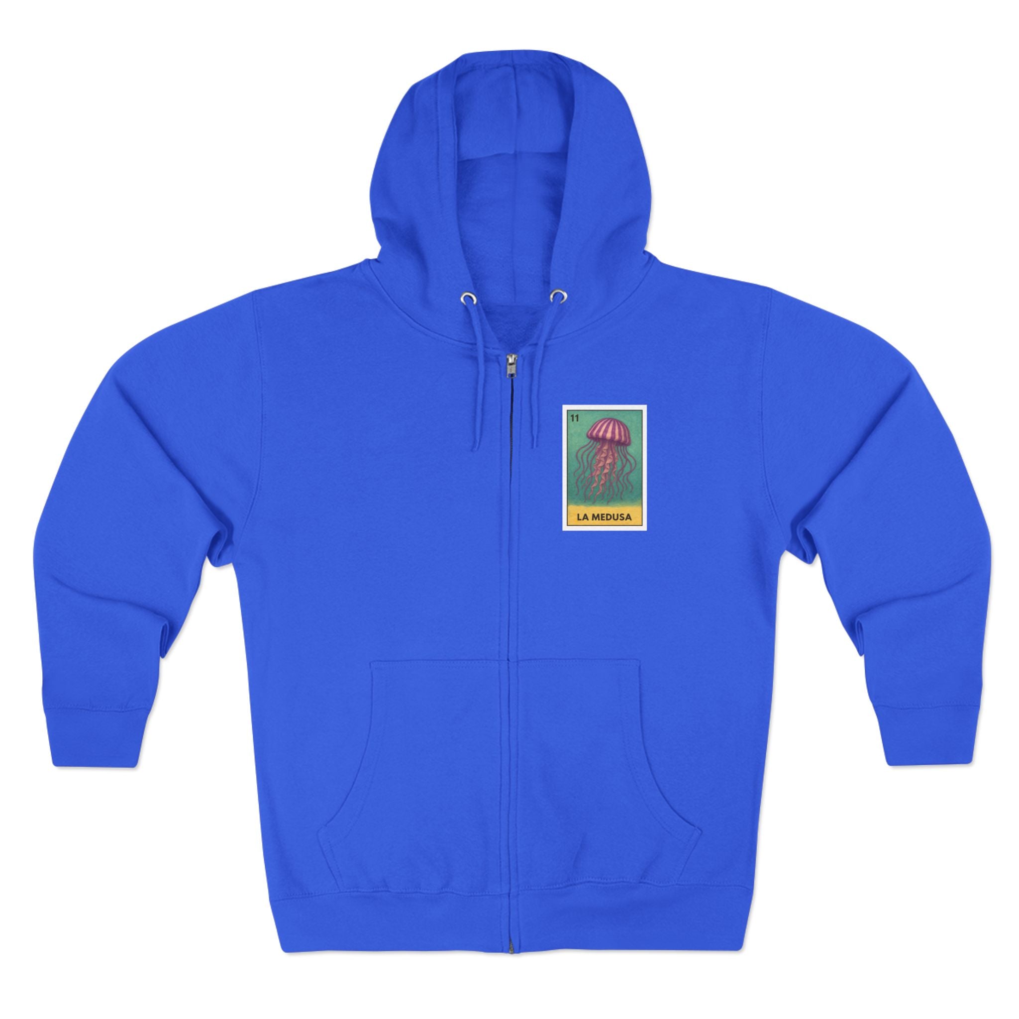Sea Jelly Lotería Unisex - Zip Cotton Blend Fleece Hoodie (La Medusa)