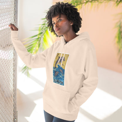 Dolphin Lotería Unisex - Pull-Over Cotton Blend Fleece Hoodie (El Delfín)