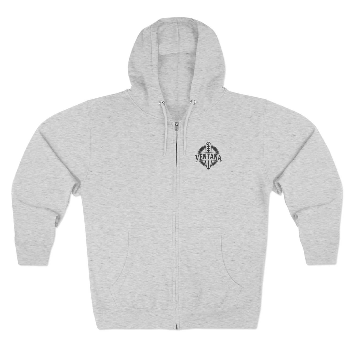 Ventana Monterey Bay by Thiago Bianchini Unisex - Zip Cotton Blend Fleece Hoodie