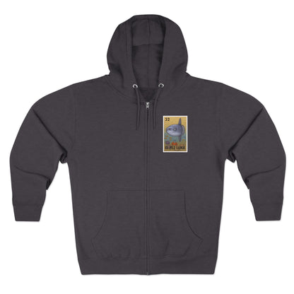 Sunfish Lotería Unisex - Zip Cotton Blend Fleece Hoodie (El Pez Luna)