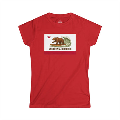 California Surfing Bear Flag Women&
