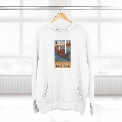 Sea Otter Lotería Unisex - Pull-Over Cotton Blend Fleece Hoodie (La Nutria)
