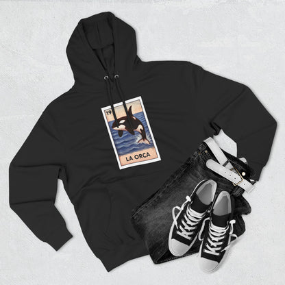 Orca Lotería Unisex - Pull-Over Cotton Blend Fleece Hoodie (La Orca)