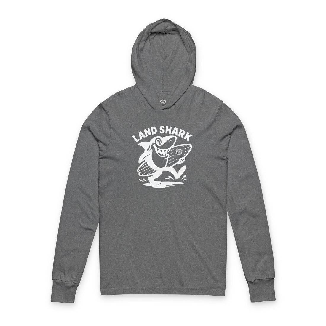 Land Shark Unisex - Cotton Hooded Long Sleeve Hooded T-Shirt