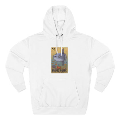 Sunfish Lotería Unisex - Pull-Over Cotton Blend Fleece Hoodie (El Pez Luna)