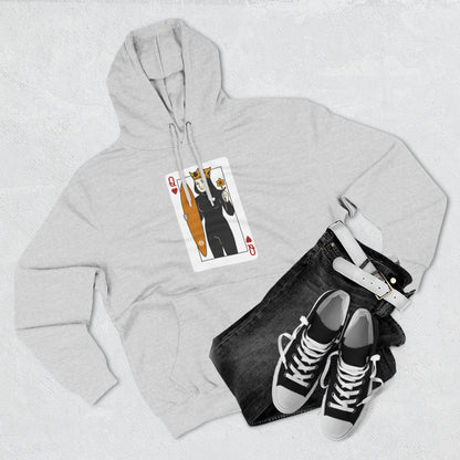 Queen of Hearts Surfer Unisex - Pull-Over Cotton Blend Fleece Hoodie