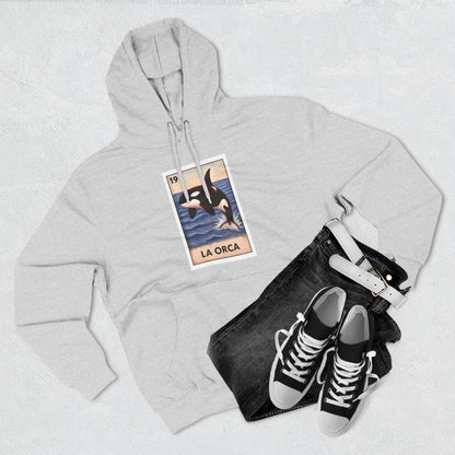 Orca Lotería Unisex - Pull-Over Cotton Blend Fleece Hoodie (La Orca)