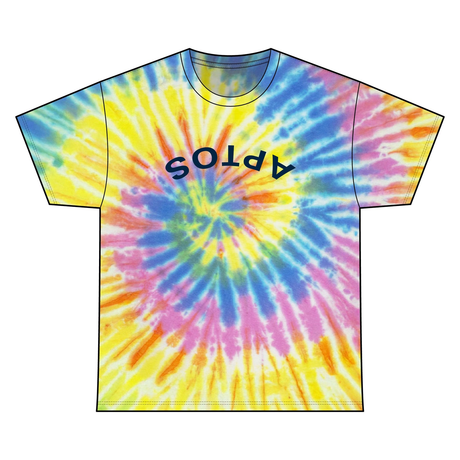 Aptos California Upside Down Tie Dye Unisex - 100% Cotton T-Shirt