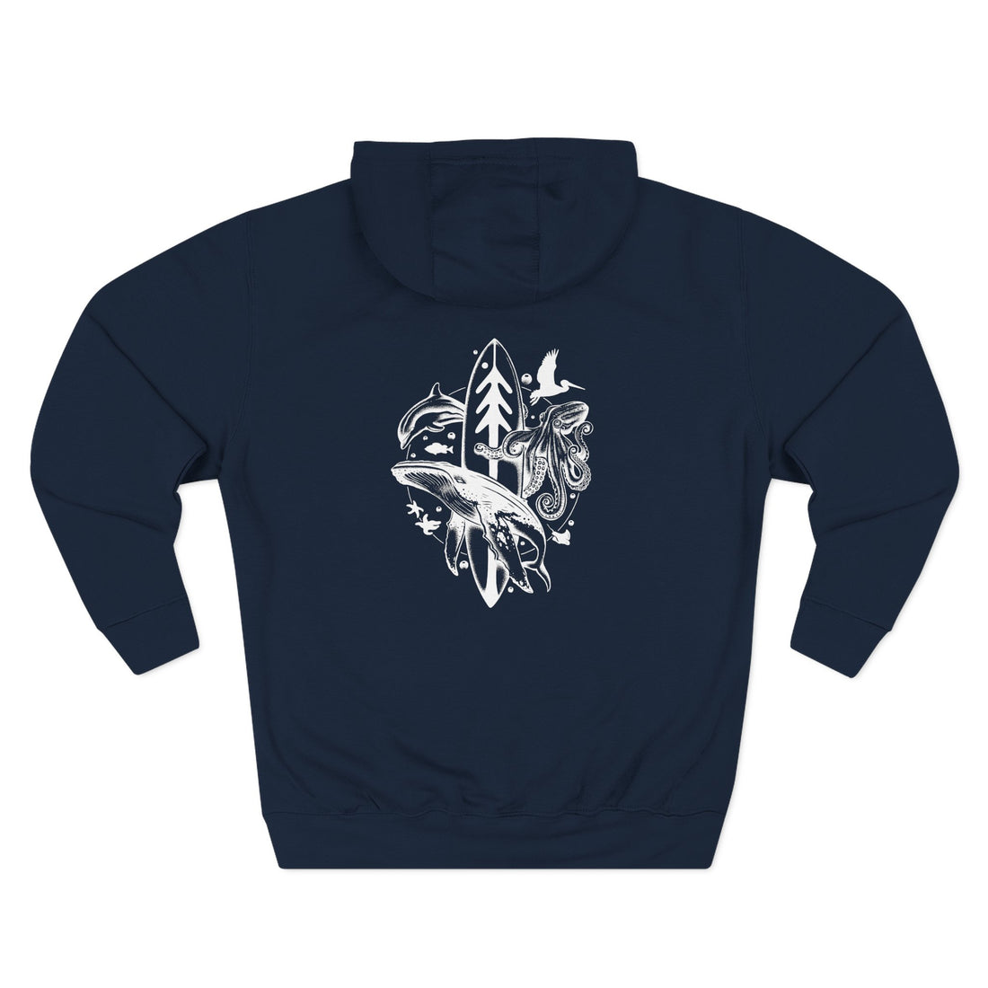 Ventana Monterey Bay by Thiago Bianchini Unisex - Pull-Over Cotton Blend Fleece Hoodie