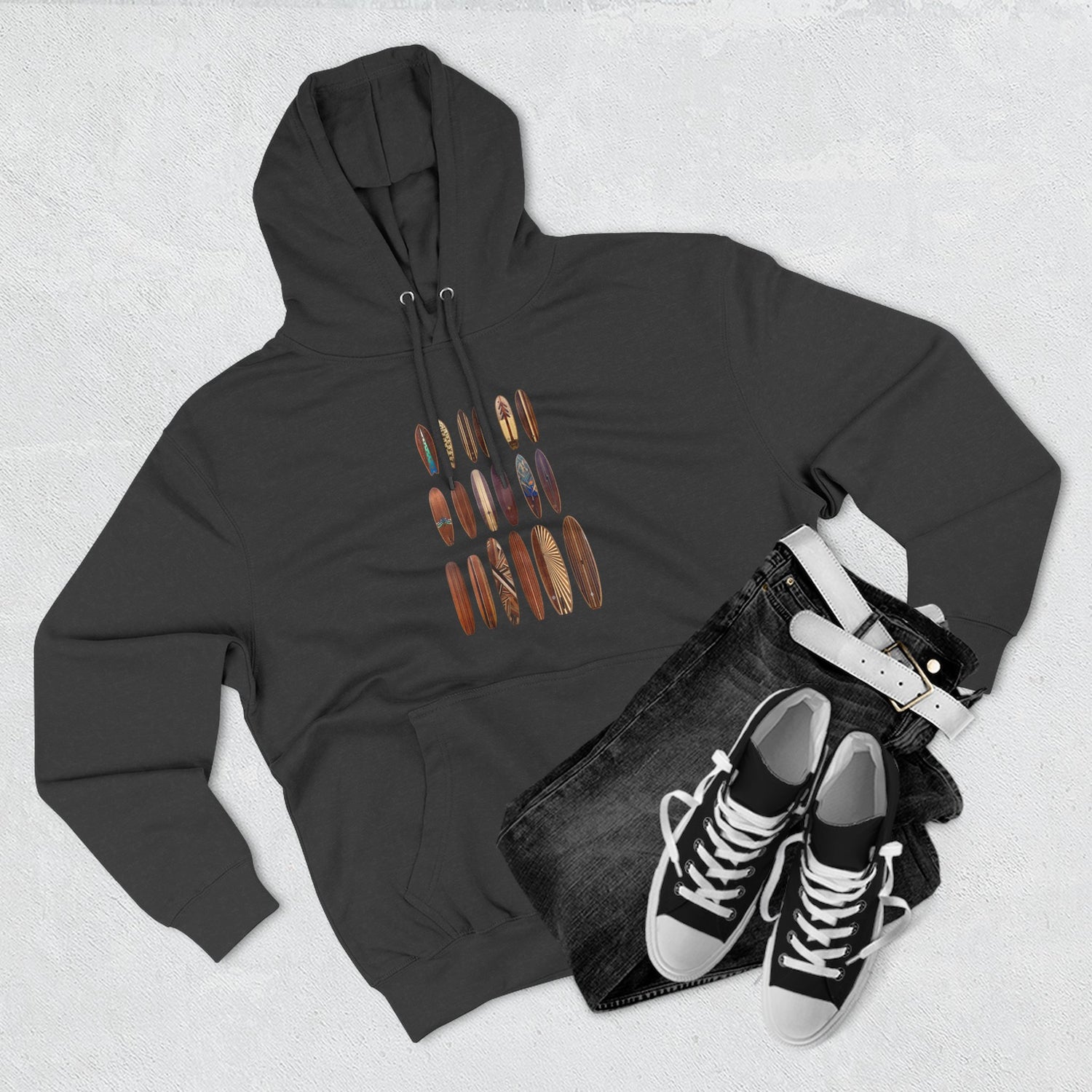 Ventana Wooden Surfboards Unisex - Pull-Over Cotton Blend Fleece Hoodie