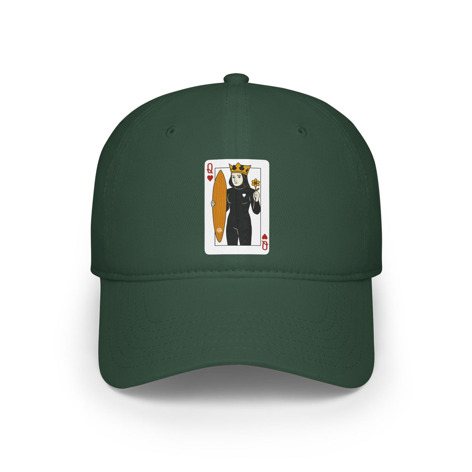 Queen of Hearts Surfer - 100% Cotton Baseball Cap