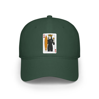 Queen of Hearts Surfer - 100% Cotton Baseball Cap