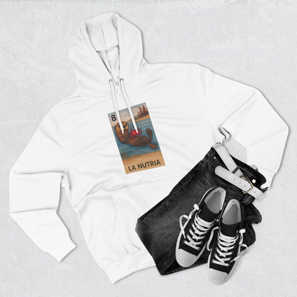 Sea Otter Lotería Unisex - Pull-Over Cotton Blend Fleece Hoodie (La Nutria)