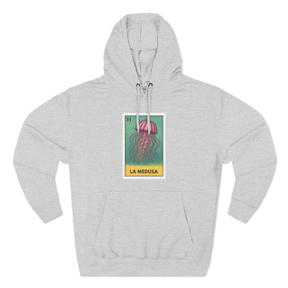 Sea Jelly Lotería Unisex - Pull-Over Cotton Blend Fleece Hoodie (La Medusa)