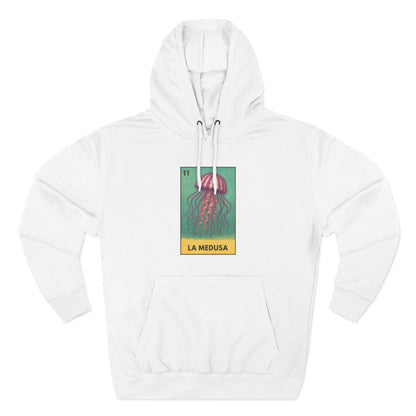 Sea Jelly Lotería Unisex - Pull-Over Cotton Blend Fleece Hoodie (La Medusa)