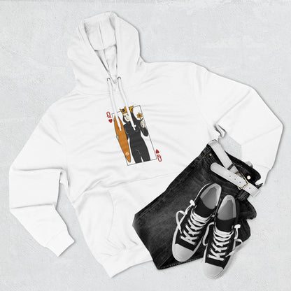 Queen of Hearts Surfer Unisex - Pull-Over Cotton Blend Fleece Hoodie