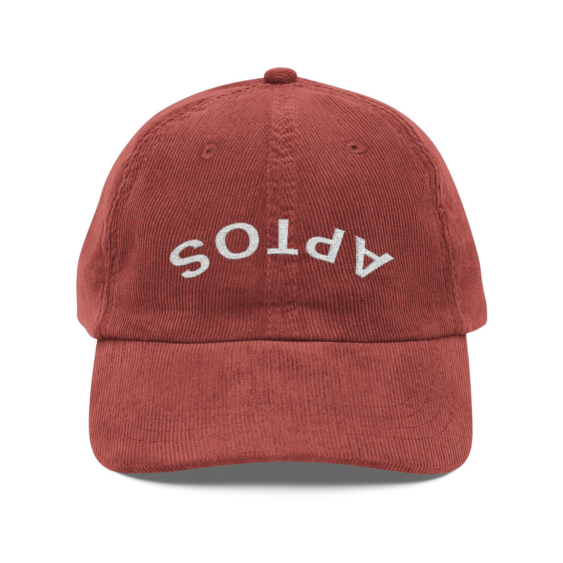 Aptos California Upside Down Embroidered Corduroy Cap - 100% Cotton