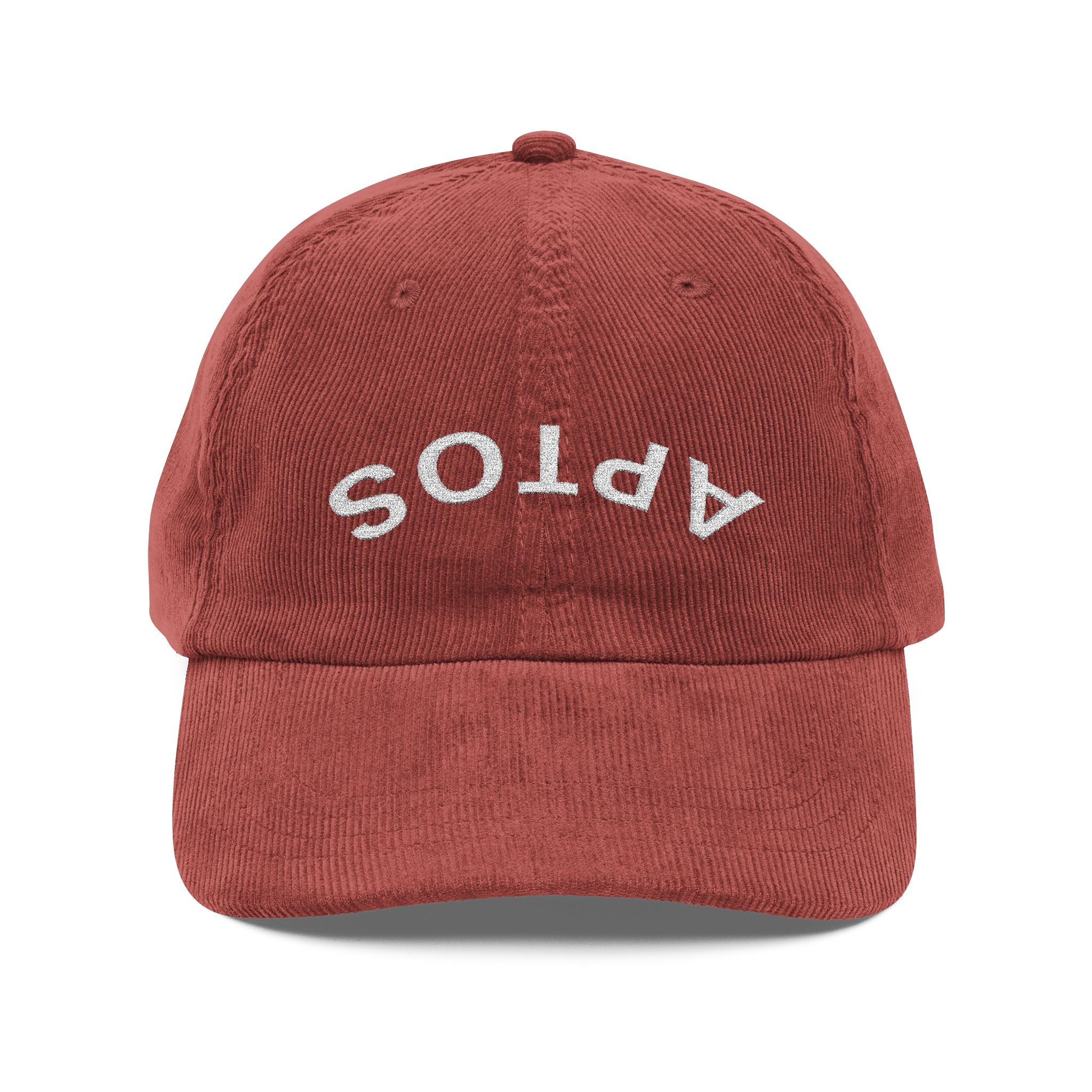 Aptos California Upside Down Embroidered Corduroy Cap - 100% Cotton
