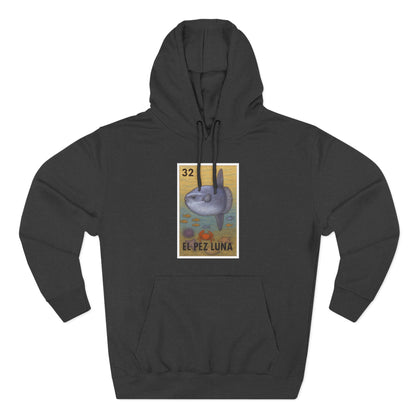 Sunfish Lotería Unisex - Pull-Over Cotton Blend Fleece Hoodie (El Pez Luna)