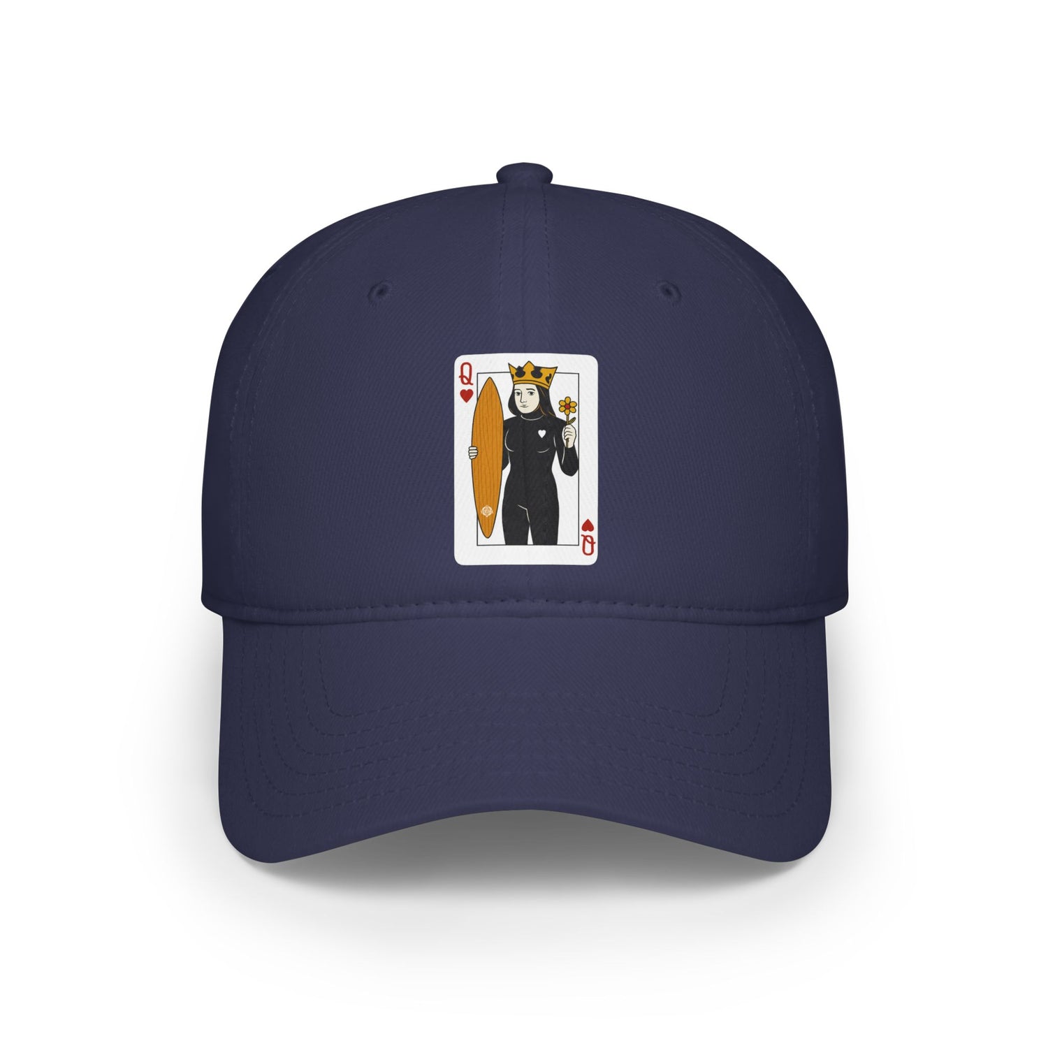 Queen of Hearts Surfer - 100% Cotton Baseball Cap