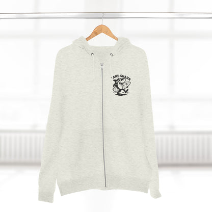 Land Shark Unisex - Zip Cotton Blend Fleece Hoodie
