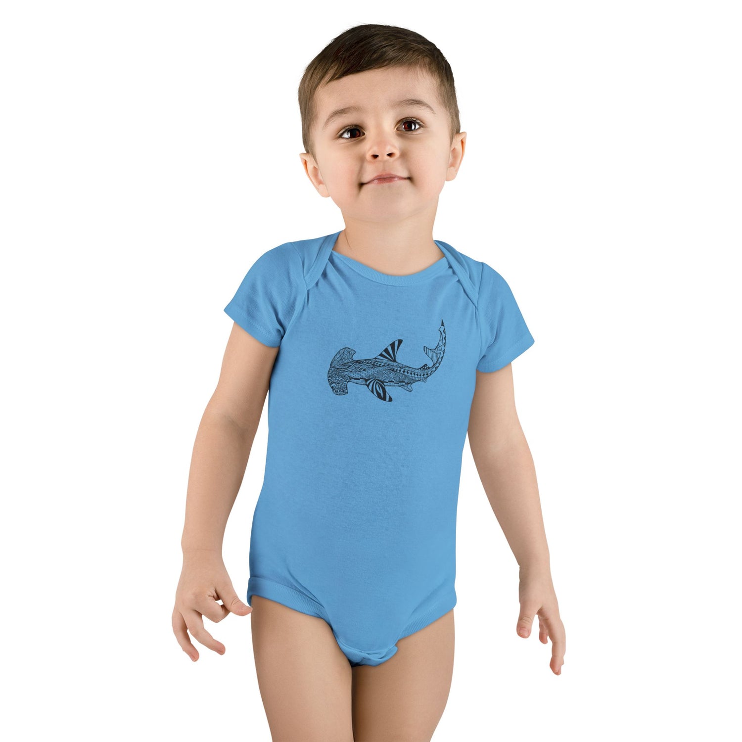 Ventangle Hammerhead - Baby Short Sleeve 100% Cotton Onesie