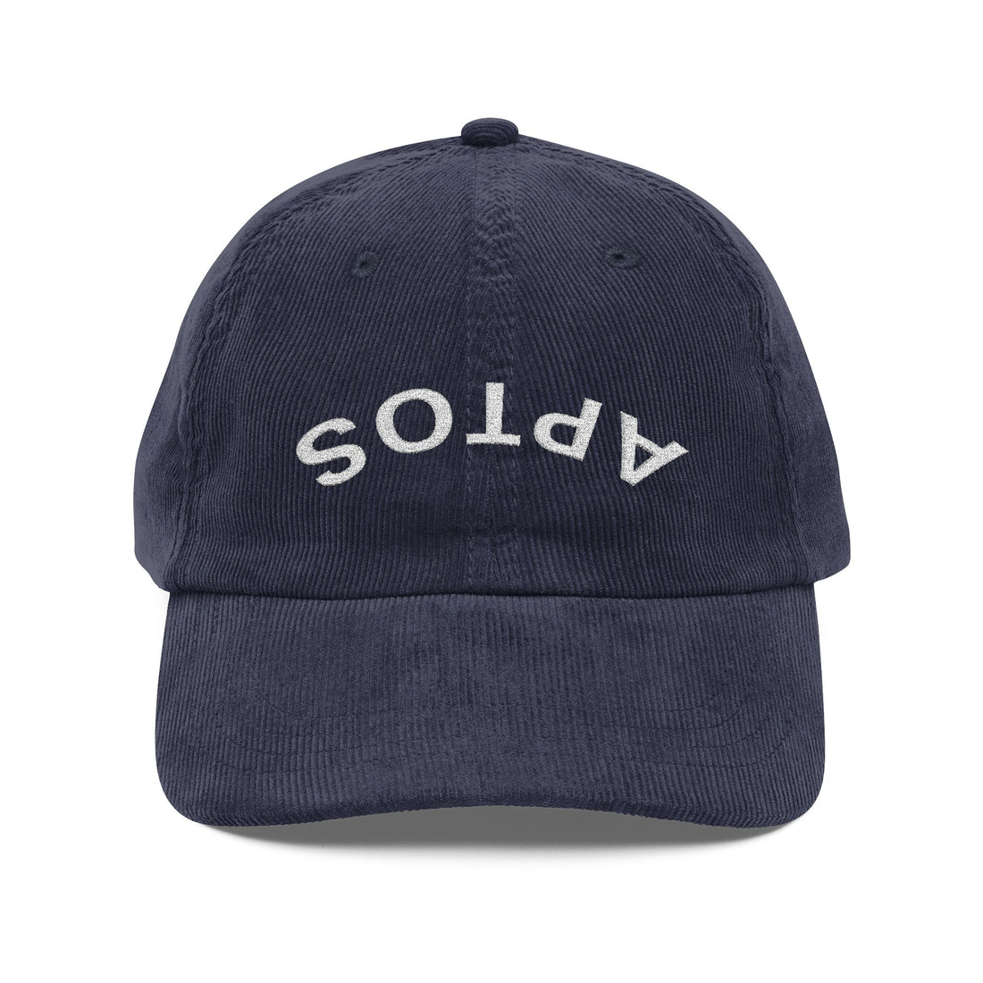 Aptos California Upside Down Embroidered Corduroy Cap - 100% Cotton