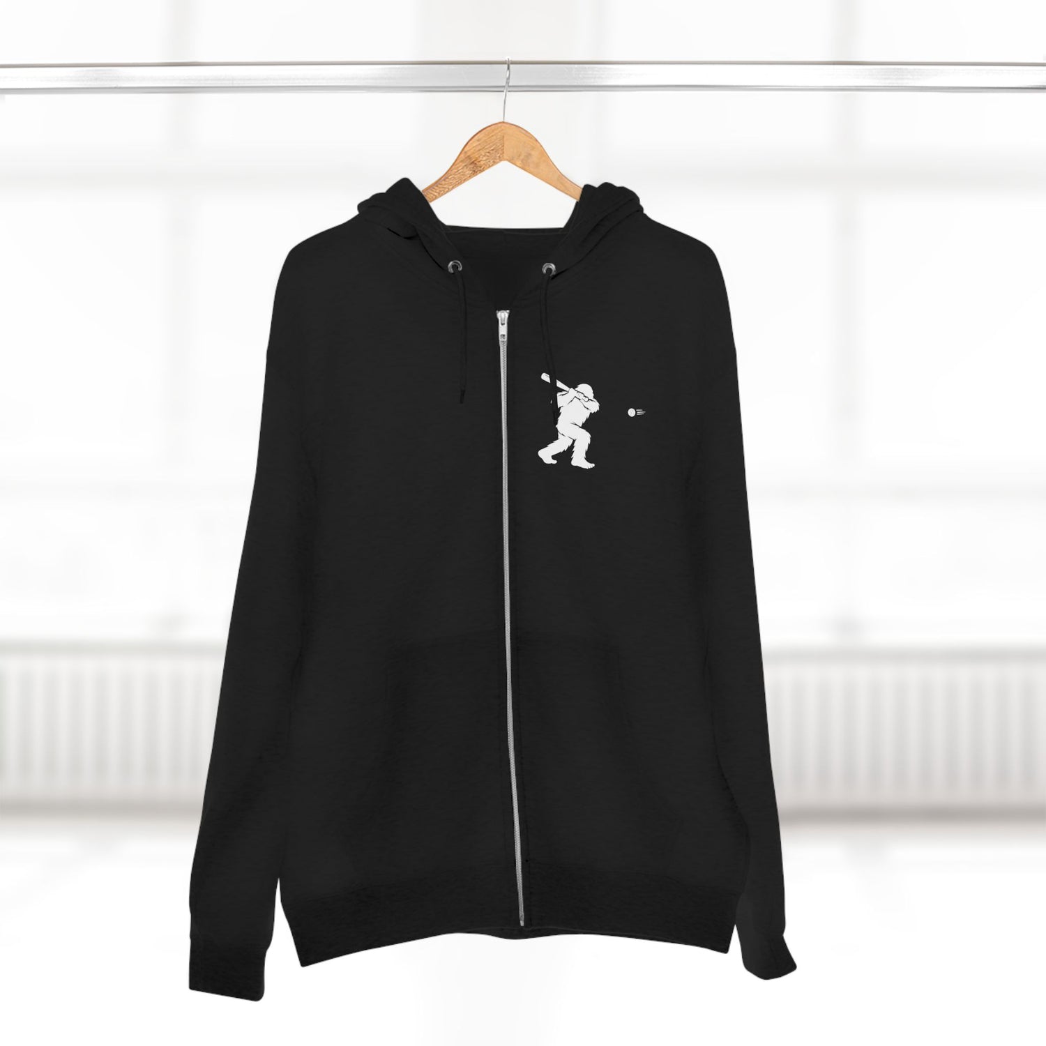 Ventana Sluggersquatch Unisex - Zip Cotton Blend Fleece Hoodie
