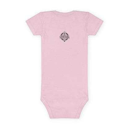 Queen of Hearts Surfer - Baby Short Sleeve 100% Cotton Onesie