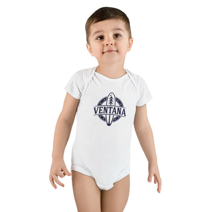 Ventana Treefish Logo - Baby Short Sleeve 100% Cotton Onesie