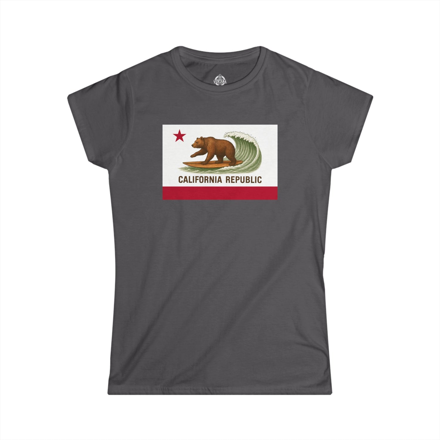 California Surfing Bear Flag Women&