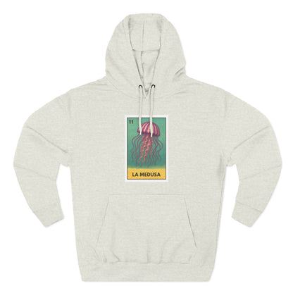 Sea Jelly Lotería Unisex - Pull-Over Cotton Blend Fleece Hoodie (La Medusa)