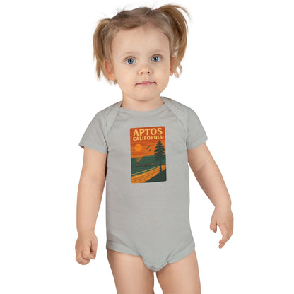 Aptos California Sunset - Baby Short Sleeve 100% Cotton Onesie