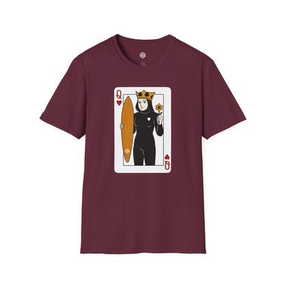 Queen of Hearts Surfer Unisex - U.S. Cotton T-Shirt