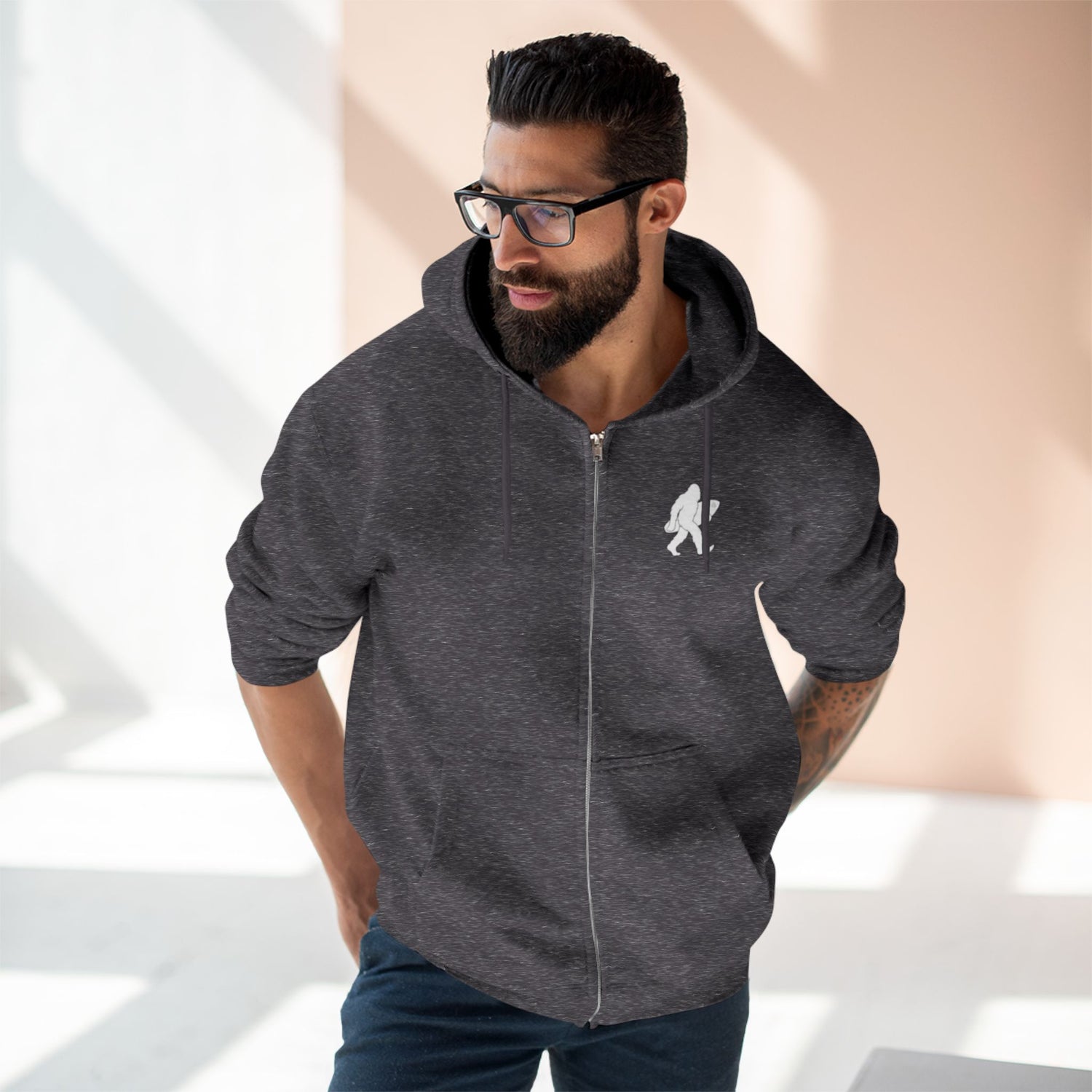 Ventana Surfsquatch Unisex - Zip Cotton Blend Fleece Hoodie
