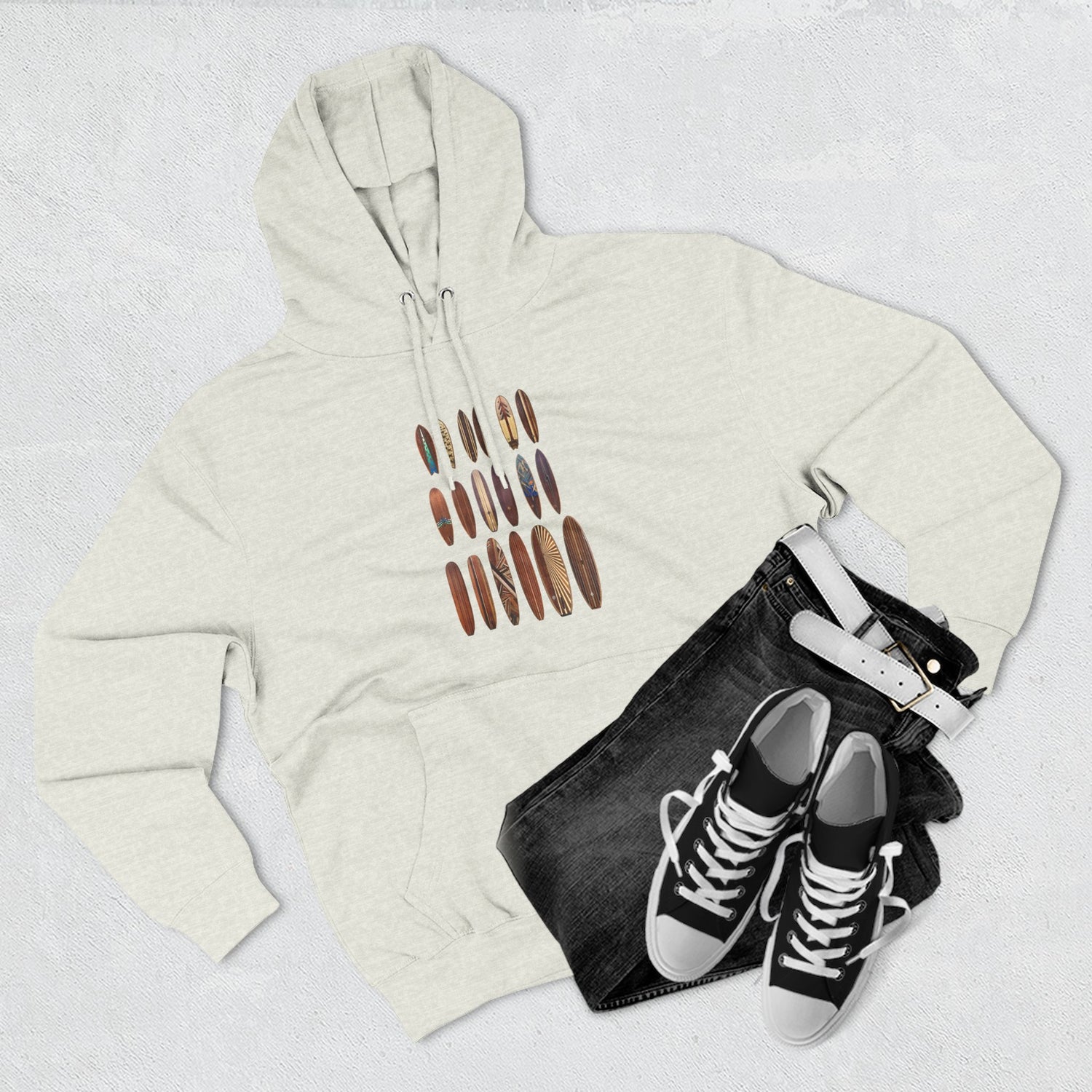 Ventana Wooden Surfboards Unisex - Pull-Over Cotton Blend Fleece Hoodie